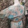 Italian Privilegio Beige and blue floral dress Image 5