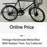 Vintage Handmade Metal Bicycle Image 3
