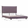Bed Frame Taupe Fabric 120x190 cm Image 2