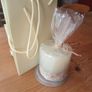 New. 3 items.  Dunnes stores. 110 hour burn candle. Frosted stand. Gift bag. Image 4