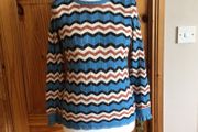 Gallery Blue Multi Glitter Sparkle Jumper  M 12/14 includes postage