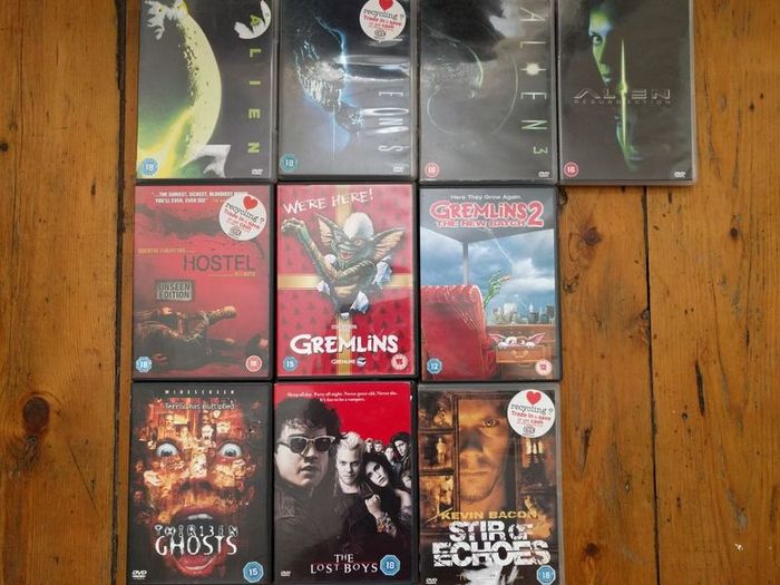 Horror DVD lot pack bundle Gremlins Alien Lost Boys Hostel