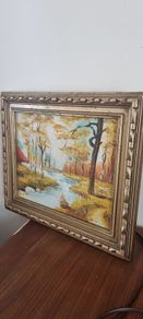 Original oil painting on board midcentury
