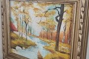 Original oil painting on board midcentury