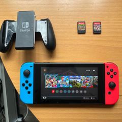 nintendo switch with Mario kart and Minecraft