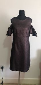 Milly metallic cold shoulder dress - sz 14