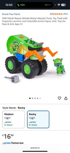 Paw Patrol Rocky Rescue Wheels