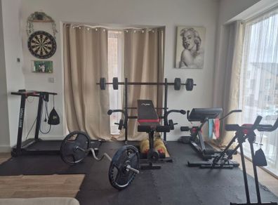 gym, weight  bench, equipment