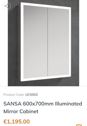 Sonas Illuminated Mirror cabinet