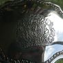 Vintage Lion Jewelry Box Aged Silver Plated "Dieu Et Mon Droit" ( God and My Right) United Kingdom Coat of Arms Ornate Box 4 Lion Head Feet Image 2