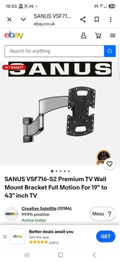 Sanus Full-motion Tv Wall Mount