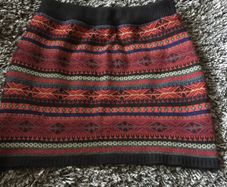 Patterned Mini Skirt