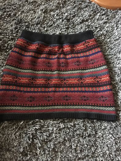 Patterned Mini Skirt
