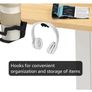 Electric Standing Desk 110x54 One Piece Height Adjustable Desk With Memory Smart Panel Sit Stand Table With Hooks for Home Office, Maple Image 2
