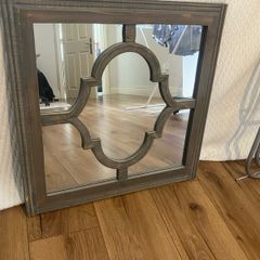 Grey Wooden Mirror