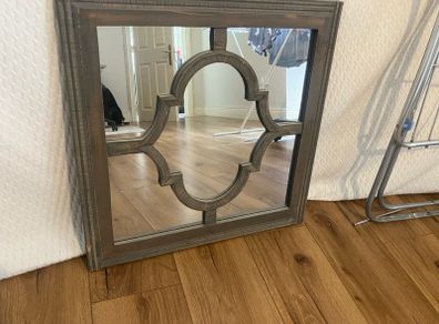 Grey Wooden Mirror