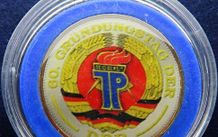 East Germany 1969 5 mark coin | gilt in Gold &amp; colour limited edition