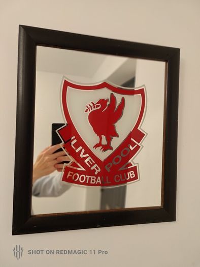 Liverpool Signed David James Glove And Custom made Liverpool Mirror