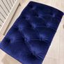 Blue velvet footstool Image 2