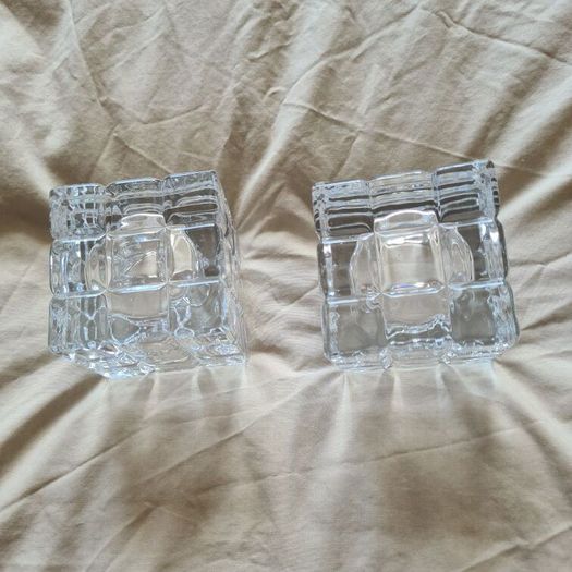 Glass Tealight Candle Holders X 2