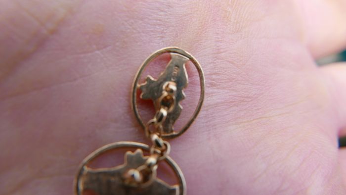 Pair Of Antique Irish 9c Gold 375 Cufflinks 2,2g