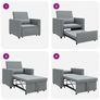 Single Sofa Bed Reclining Wine red 90 x 165 x 87 cm Fabric Image 5