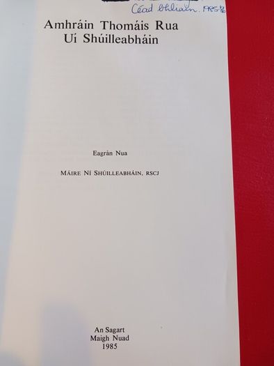 Amhrain/ Thomais Rua le Maire Ni Shuilleabhain/1985
