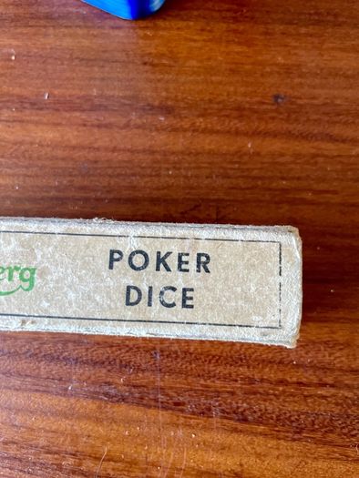 Rare Carlsberg Beer Early 20th Century Travel Poker Dice In Original Vintage Sliding Box Made in Denmark