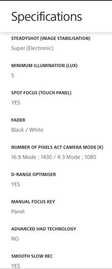 Sony Handycam Avchd Full Hd Video Camera