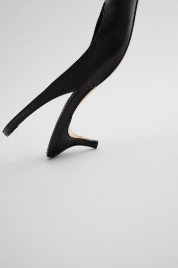 Zara Leather Slingback Court Shoes
