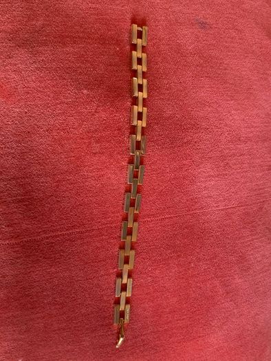 18k rolled gold link chain bracelet