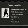 M&S high waist "carrot leg" ankle grazer jean UK8 Image 9