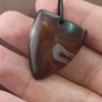 Vintage Natrual Eyes Crystalize Agate Bead Amulet Pendant Image 4