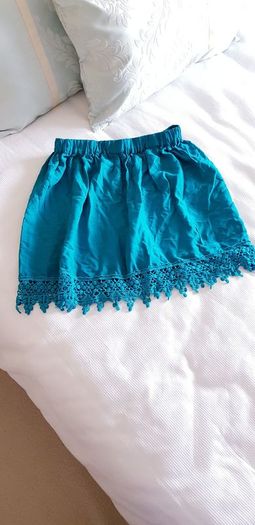 Teal Mini Skirt - Size 8