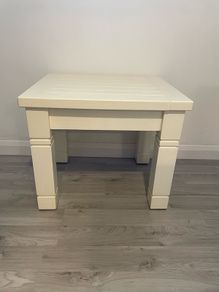 White solid wood coffee table