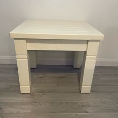 White solid wood coffee table