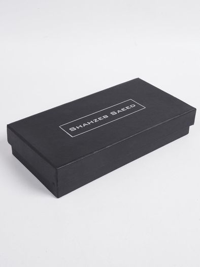 4 Pieces Set Of Leather Gift Box, Black Leather