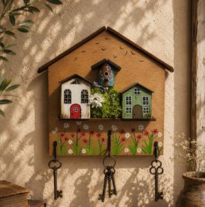 handcrafted wooden key holders!