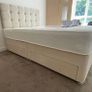 New 4'6" double grey divan bed and mattress Image 5