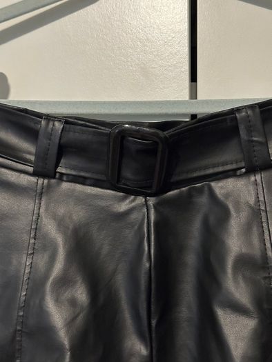 Faux leather shorts