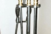 Fireplace tool set brass handles 40cm
