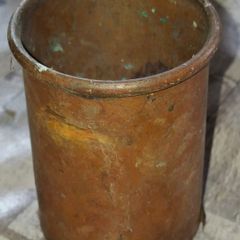 Old Copper Measure and Old lot of Brass Door or Drawer Knobs Selling altogether as 1 lot, Postage Available or Collection