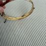 Stunning Vintage Mid-Century 9ct Gold "B.Core" Geometric Faceted Hinged Bangle Image 6