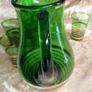Bohemian Green and Gold Jug & Glasses set Image 5