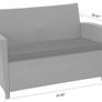 Cosco Malmo 4PC Patio Set - Grey w/ Navy Cushions - 88529GBLEUK Image 5