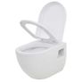Wall-Hung Toilet Ceramic White Image 3