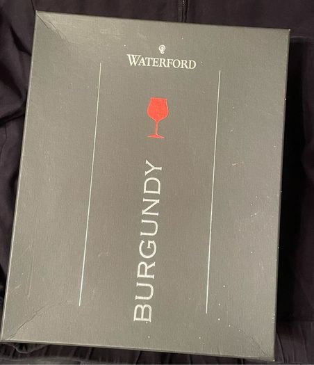 Two Waterford Elegance Collection Burgundy wine glass