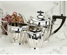Antique Silver Plated Ornate Edwardian Tea Set