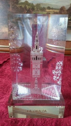 8.25 Inches Tall La Giralda Bell Tower Glass Prism
