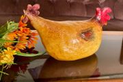 Vintage Hen Chicken Rooster Figurine Farmhouse Kitchen Cottage Decor
